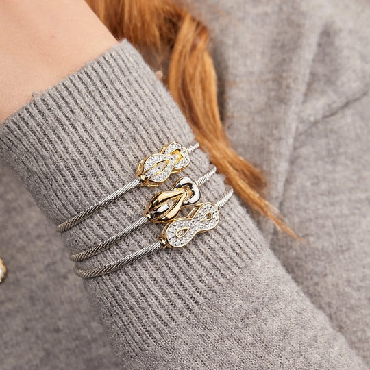 Celebration Petite Pavé - Interlocking Infinity Pavé Wire Cuff Bracelet John Medeiros Jewelry Collections