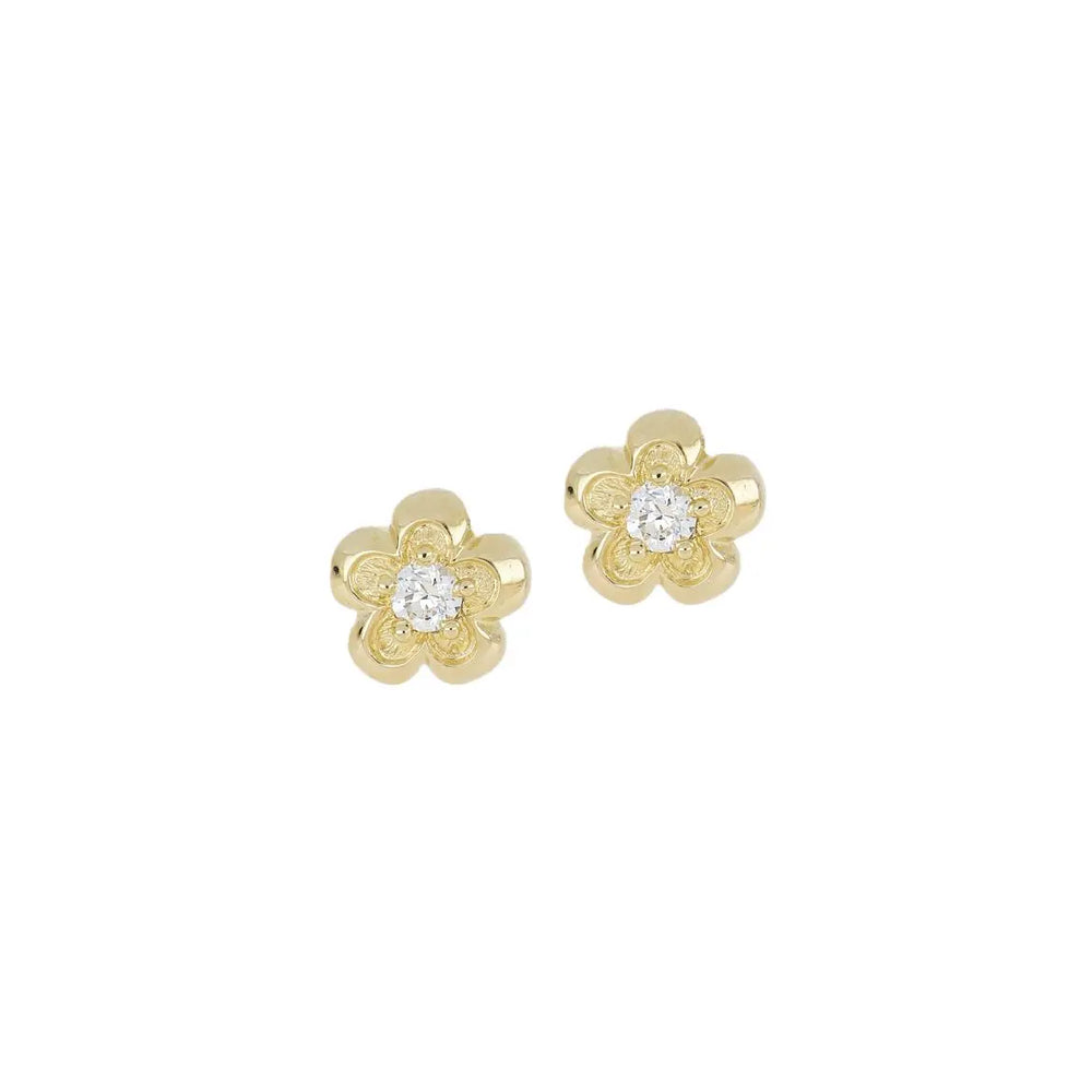 Celebration Petite Pavé - Post Flower Earrings with Pavé John Medeiros Jewelry Collections