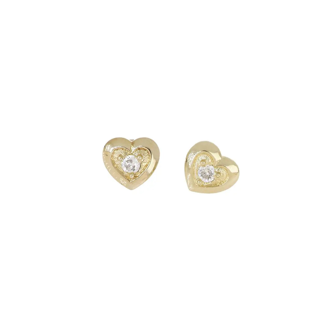 Celebration Petite Pavé - Post Heart Earrings with Pavé John Medeiros Jewelry Collections