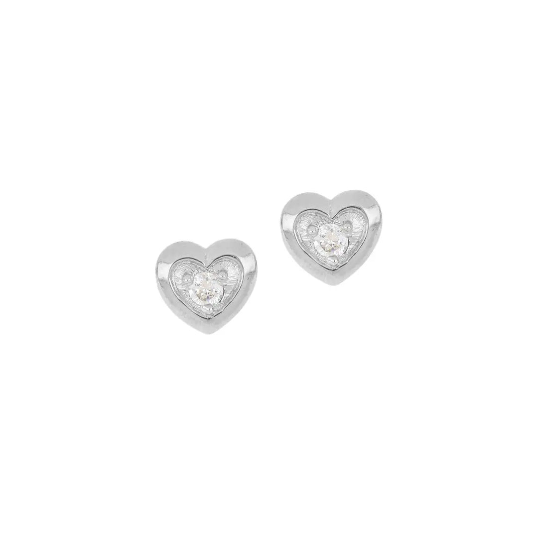 Celebration Petite Pavé - Post Heart Earrings with Pavé John Medeiros Jewelry Collections