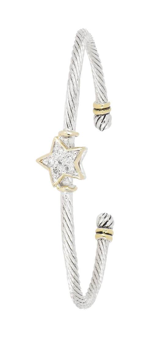 Celebration Petite Pavé Star - Wire Cuff Bracelet John Medeiros Jewelry Collections