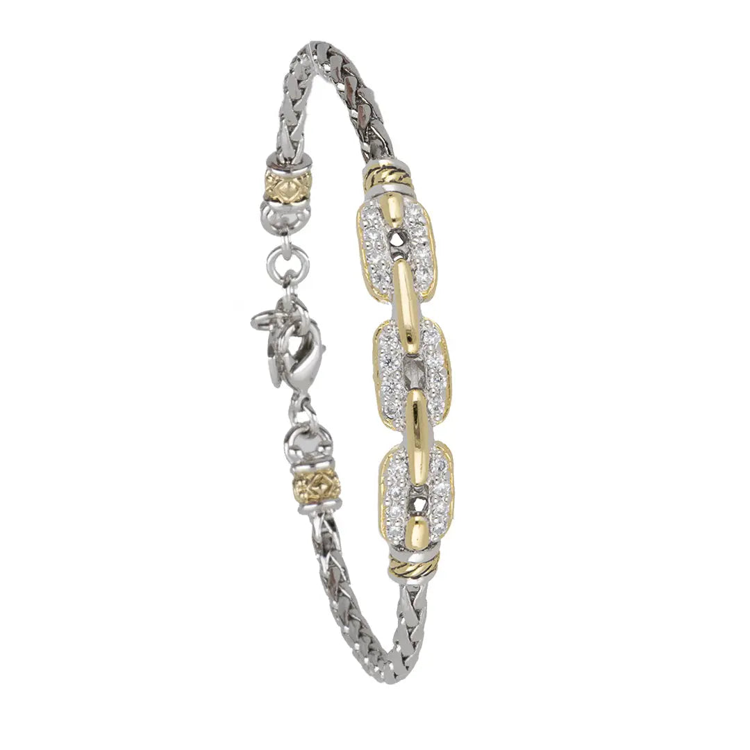 Celebration Petite Pavé - Triple Link Single Strand Bracelet John Medeiros Jewelry Collections