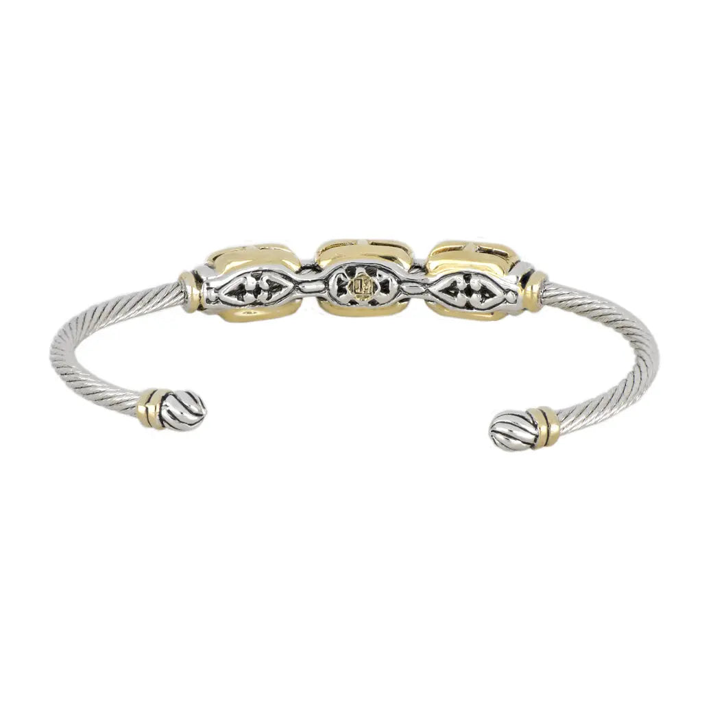 Celebration Petite Pavé - Triple Link Wire Cuff Bracelet John Medeiros Jewelry Collections