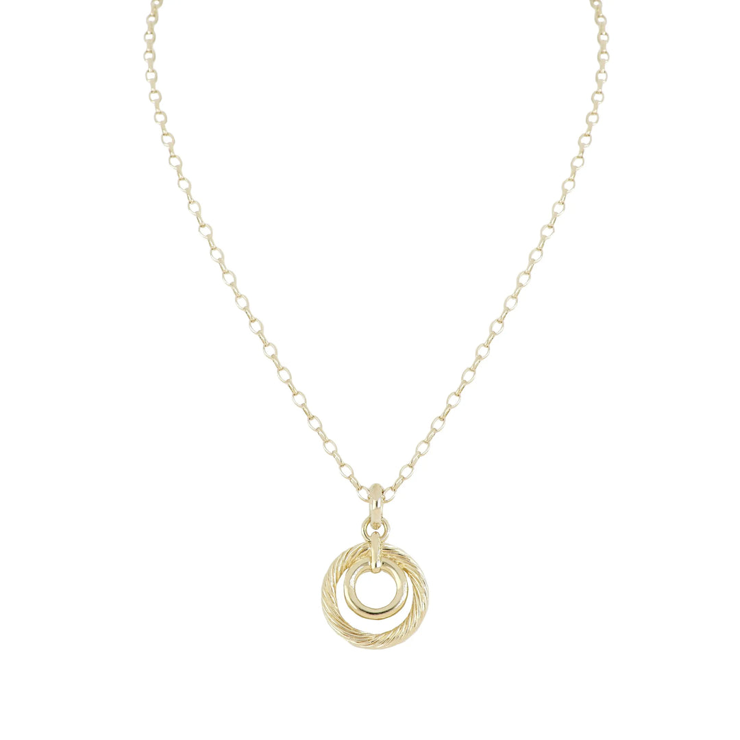 Cordão Collection - Circle With Inset Pendant Necklace John Medeiros Jewelry Collections