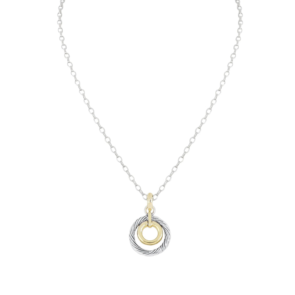 Cordão Collection - Circle With Inset Pendant Necklace John Medeiros Jewelry Collections