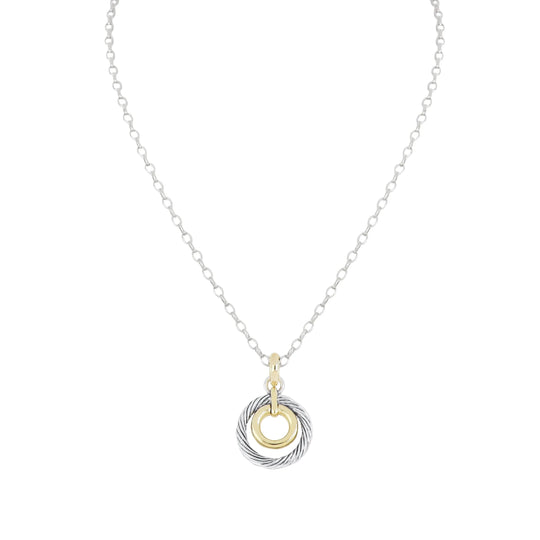 Cordão Collection - Circle With Inset Pendant Necklace John Medeiros Jewelry Collections