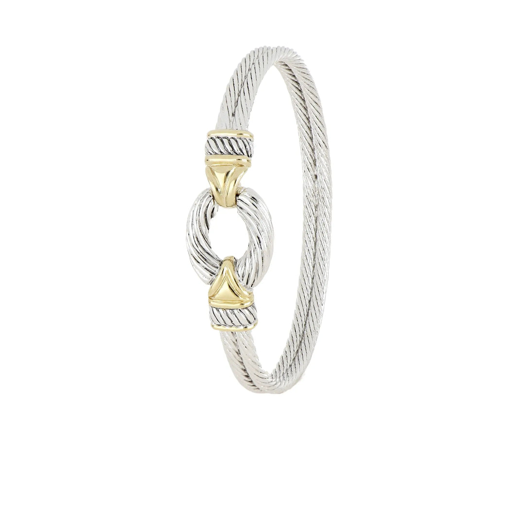 Cordão Collection - Double Wire Two-Tone Bracelet John Medeiros Jewelry Collections