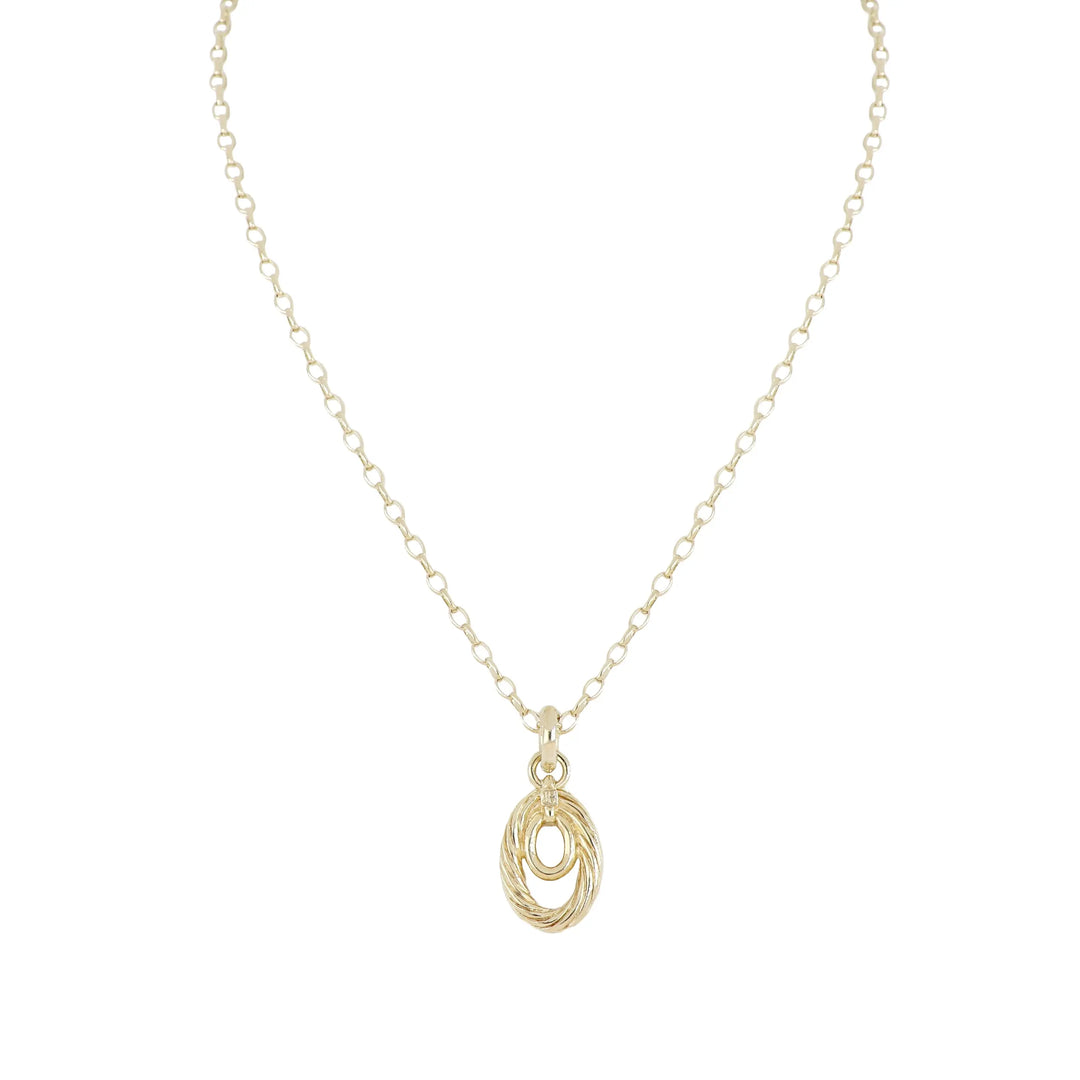 Cordão Collection - Oval With Inset Pendant Necklace John Medeiros Jewelry Collections