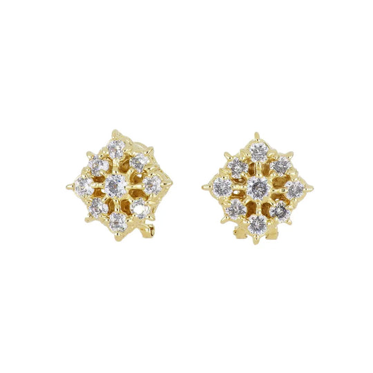 Diamante Cluster 104 - Omega Post Clip Earrings John Medeiros Jewelry Collections