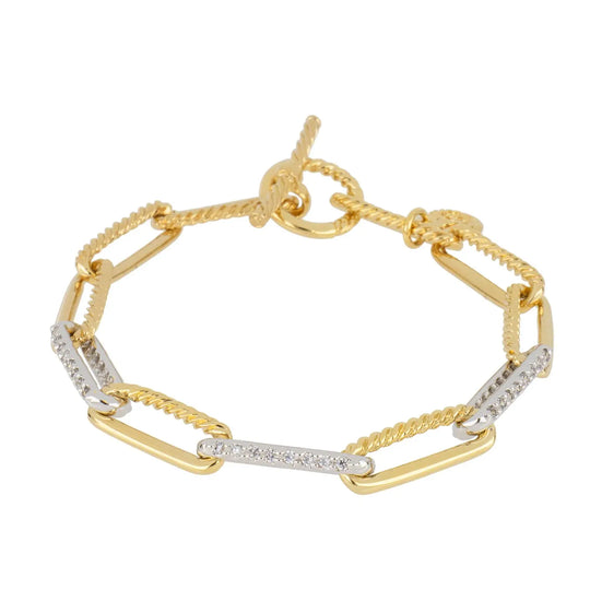 Diamante Corrente Toggle Links Bracelet with Pavé John Medeiros Jewelry Collections