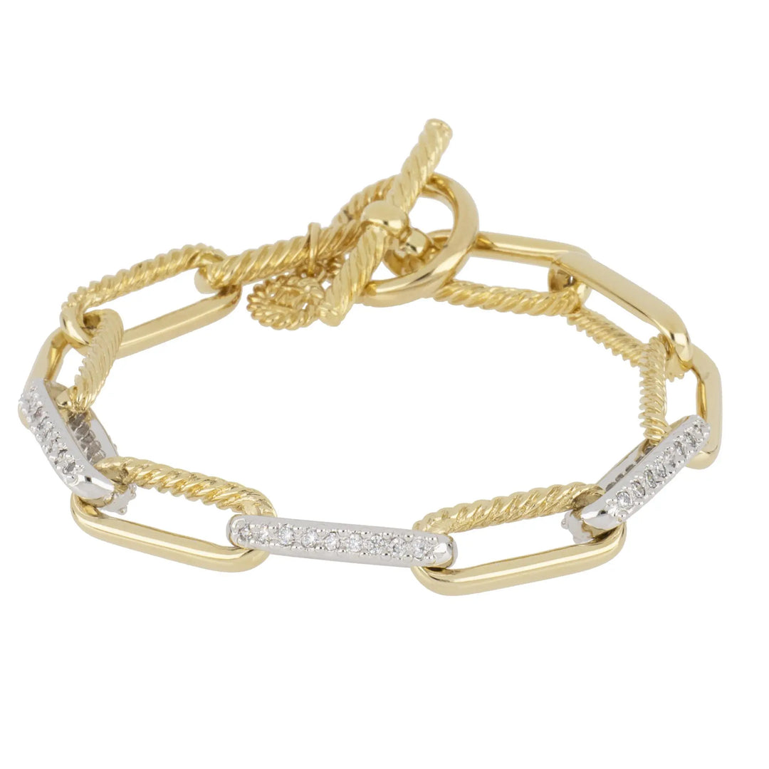 Diamante Corrente Toggle Links Bracelet with Pavé John Medeiros Jewelry Collections