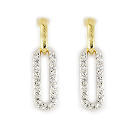 Diamante - Large Link Pavé Post Earrings John Medeiros Jewelry Collections