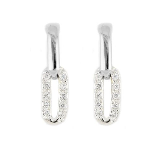 Diamante - Small Two Link Pavé Post Earrings John Medeiros Jewelry Collections