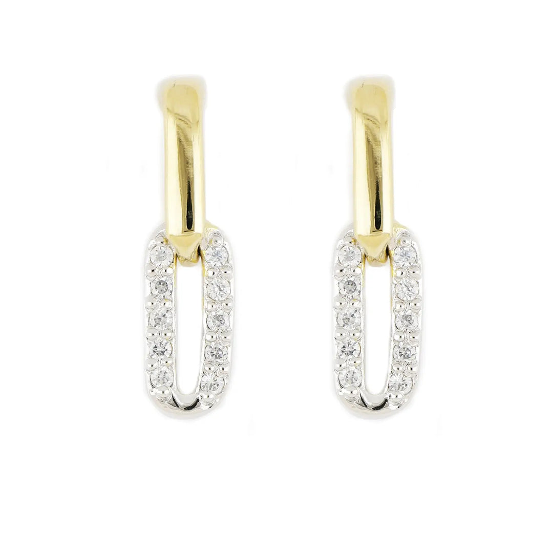 Diamante - Small Two Link Pavé Post Earrings John Medeiros Jewelry Collections