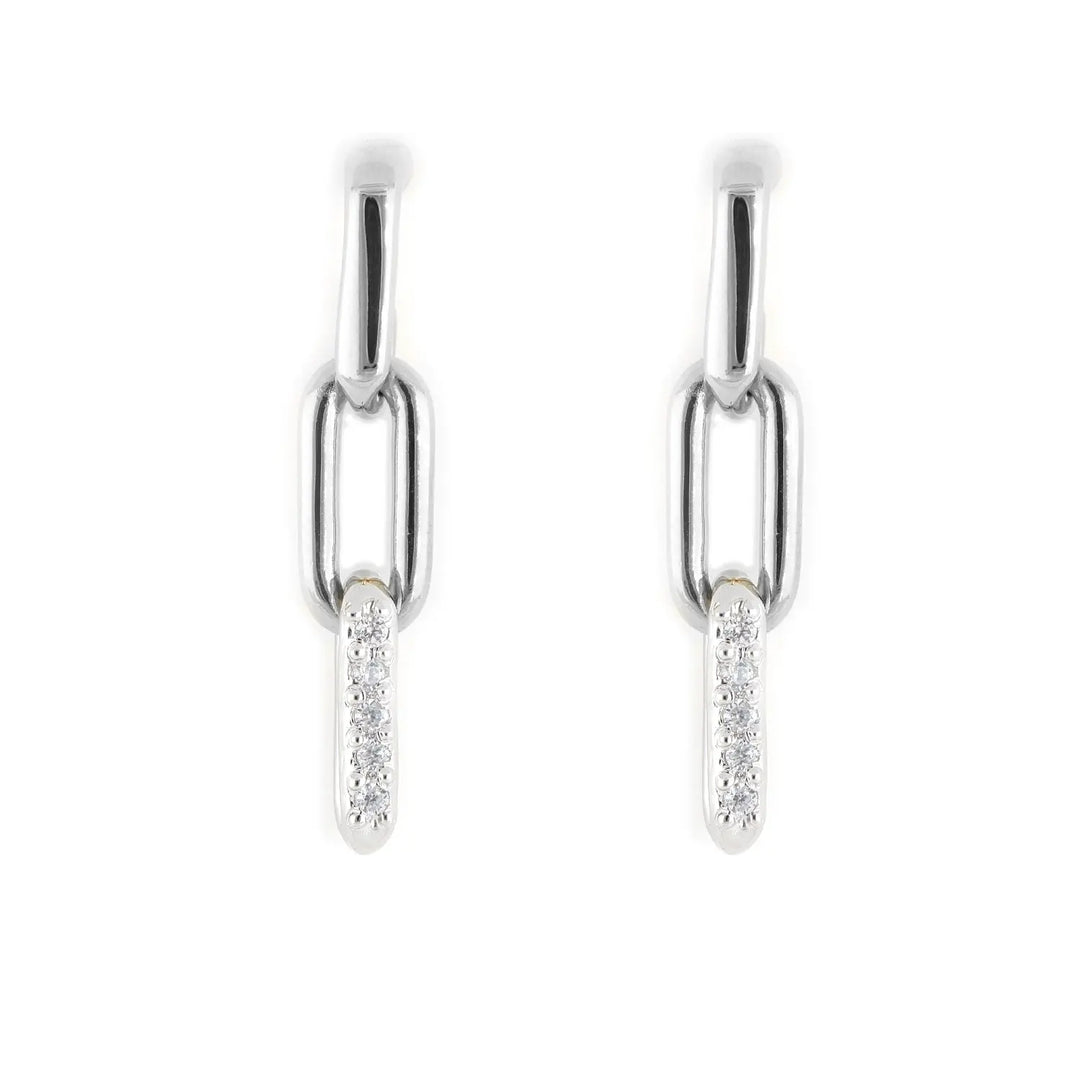 Diamante - Three Link Pavé Earrings John Medeiros Jewelry Collections