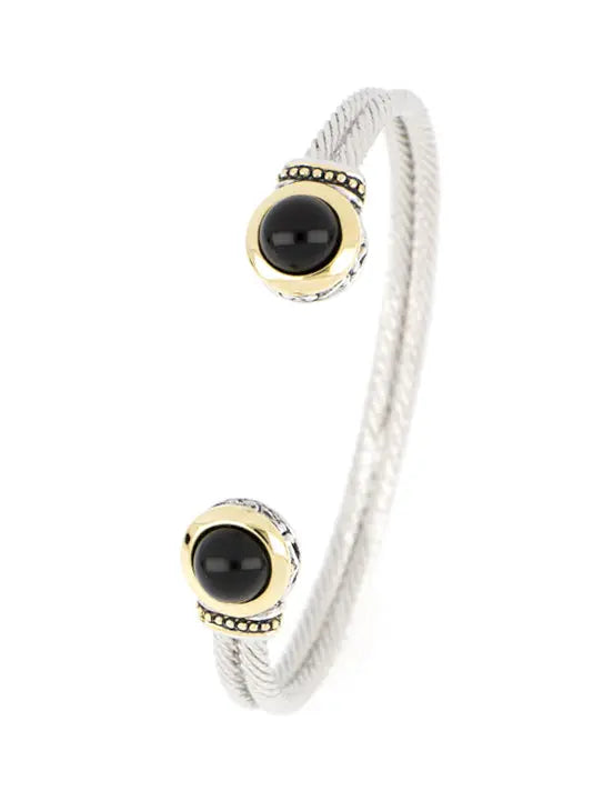 Genuine Black Onyx Cuff Bracelet John Medeiros Jewelry Collections