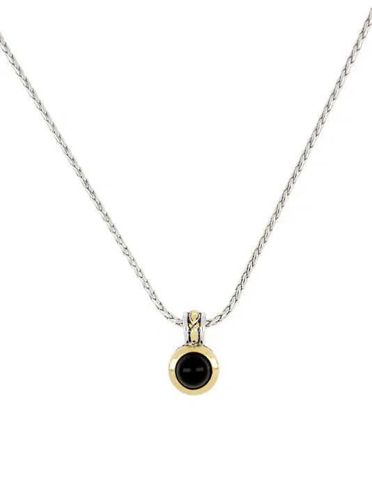 Genuine Black Onyx - Pendant with Chain John Medeiros Jewelry Collections