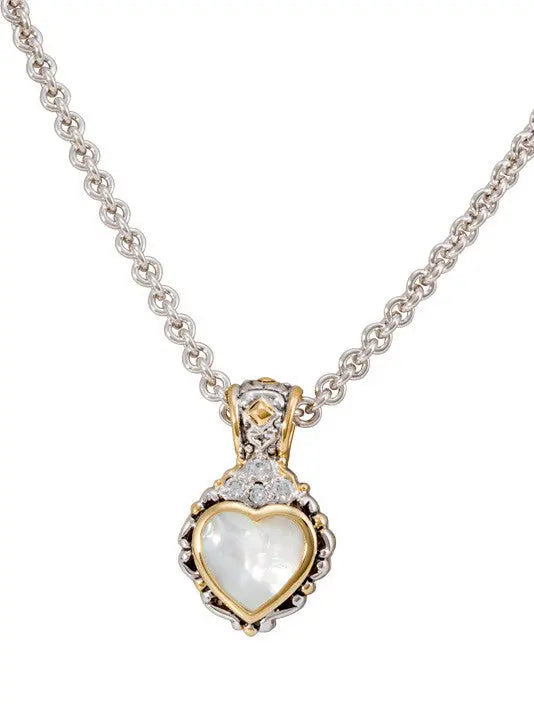 Heart Collection - Mother of Pearl Slider with Chain John Medeiros Jewelry Collections