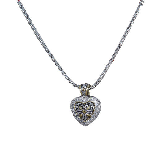 Heart Collection - Reversible Pavé Cubic Zirconia Filigree Necklace John Medeiros Jewelry Collections