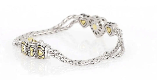 Heart Collection - Three Heart Pavé Center Bracelet John Medeiros Jewelry Collections