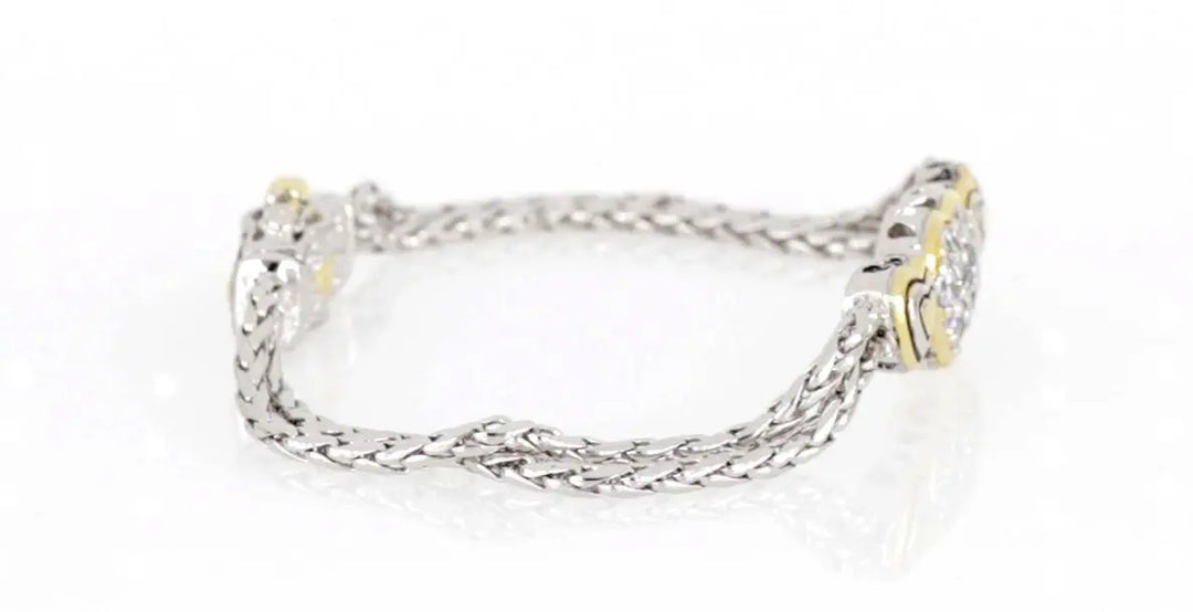 Heart Collection - Three Heart Pavé Center Bracelet John Medeiros Jewelry Collections