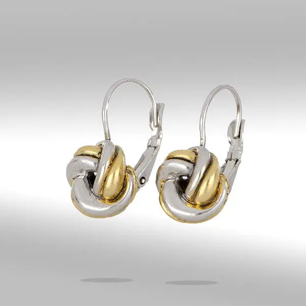 Infinity Love Knot Collection - Two-Tone French Wire Earrings John Medeiros Jewelry Collections