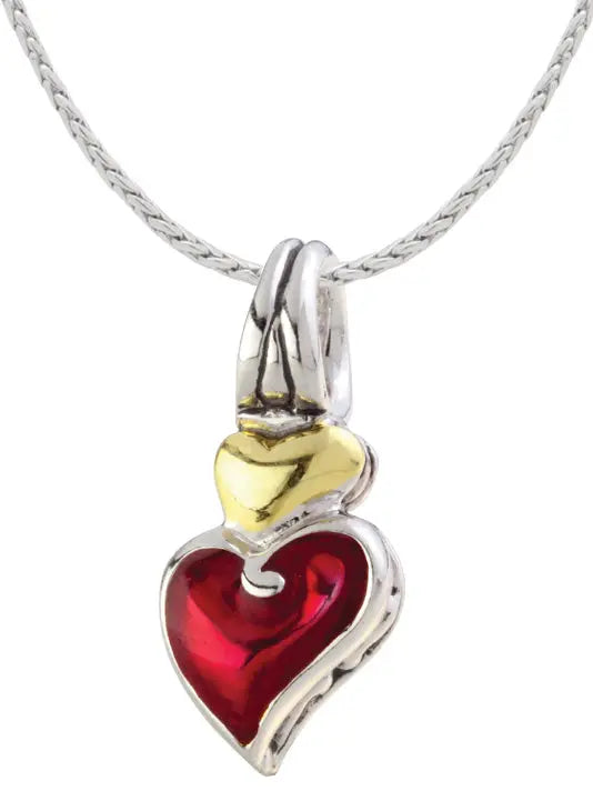 *Last Act* Double Heart Necklace John Medeiros Jewelry Collections