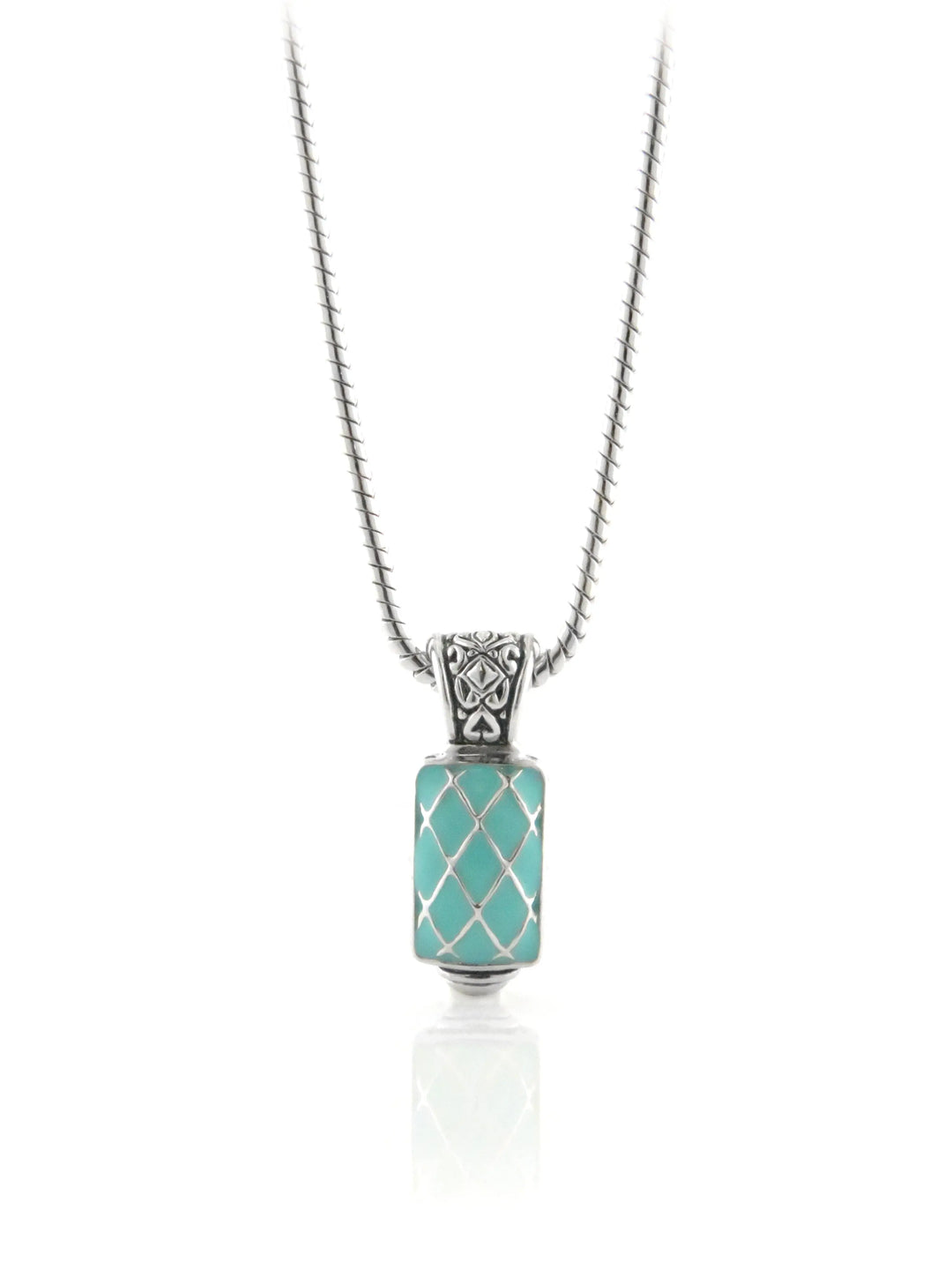 *Last Act* Lattice Collection Turquoise Pendant Necklace John Medeiros Jewelry Collections