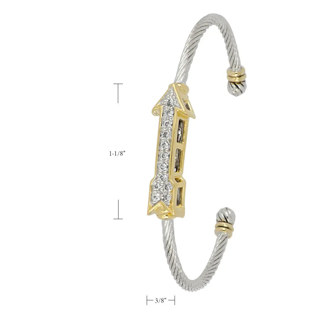 *Limited Offer* Celebration Petite Pavé - Arrow of Love Wire Cuff Bracelet John Medeiros Jewelry Collections