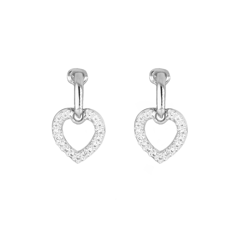 Aldrava Collection - Heart Pavé Earrings John Medeiros Jewelry Collections