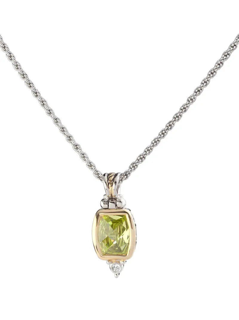 Nouveau Collection - Barrel Cubic Zirconia Pendant with Chain John Medeiros Jewelry Collections