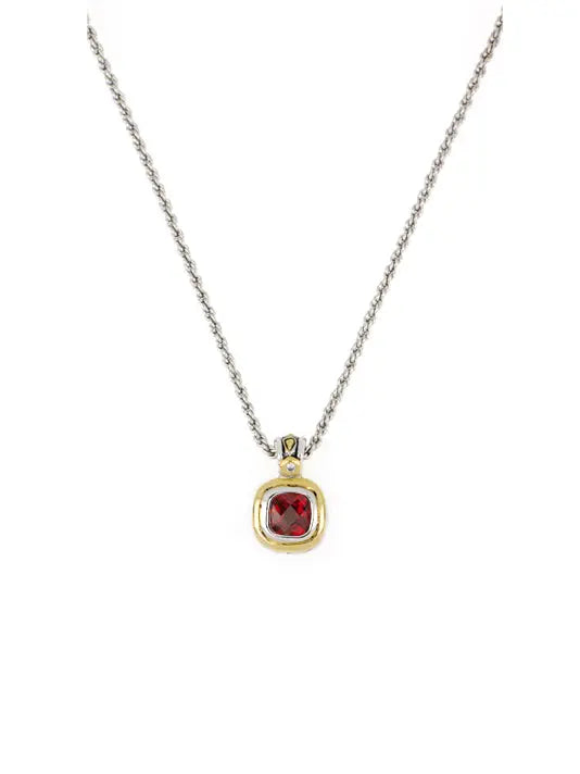 Nouveau Collection - Cushion Pendant with Chain John Medeiros Jewelry Collections