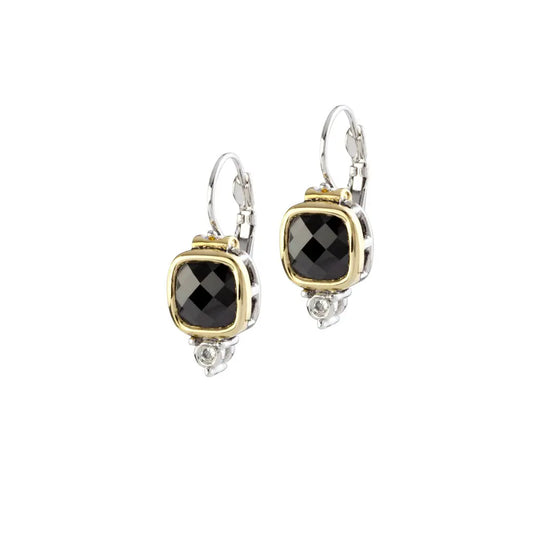 Nouveau Collection - Large Square Cubic Zirconia French Wire Earrings John Medeiros Jewelry Collections