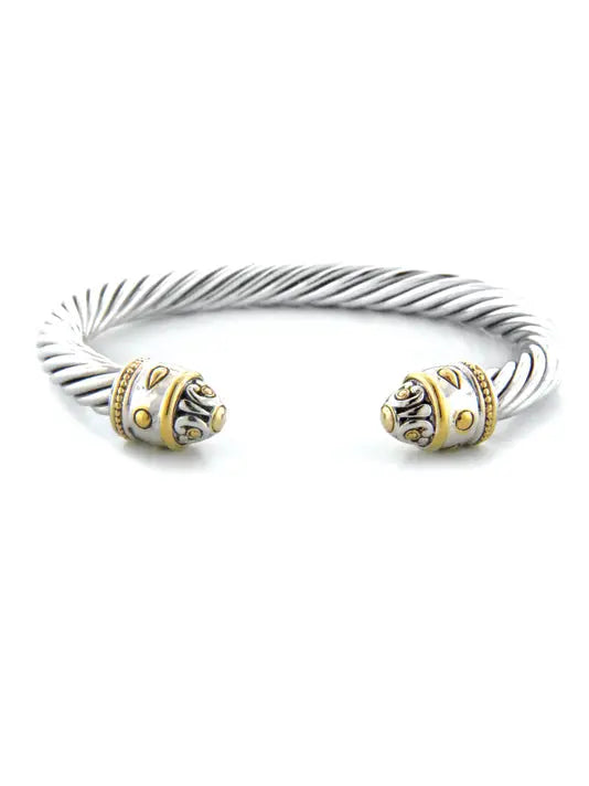 Nouveau Collection - Large Two-Tone Wire Cuff Bracelet John Medeiros Jewelry Collections