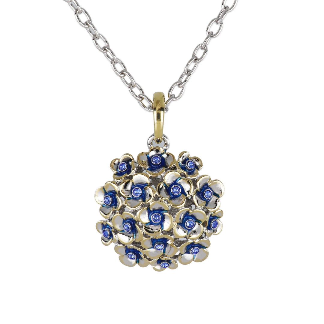 Novelão Collection Large Multi Flower Two-Tone Pendant Necklace John Medeiros Jewelry Collections