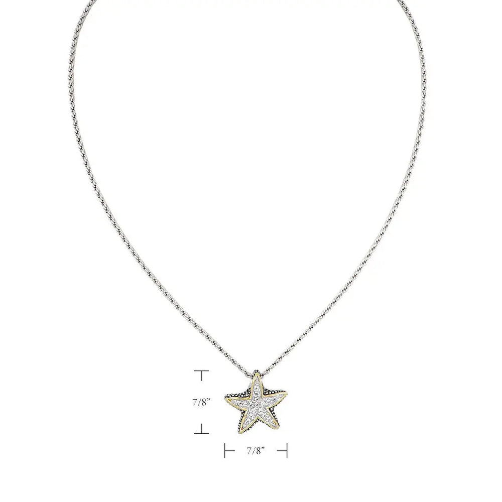 Ocean Images Seaside Collection - Small Pavé Starfish Slider with Chain John Medeiros Jewelry Collections