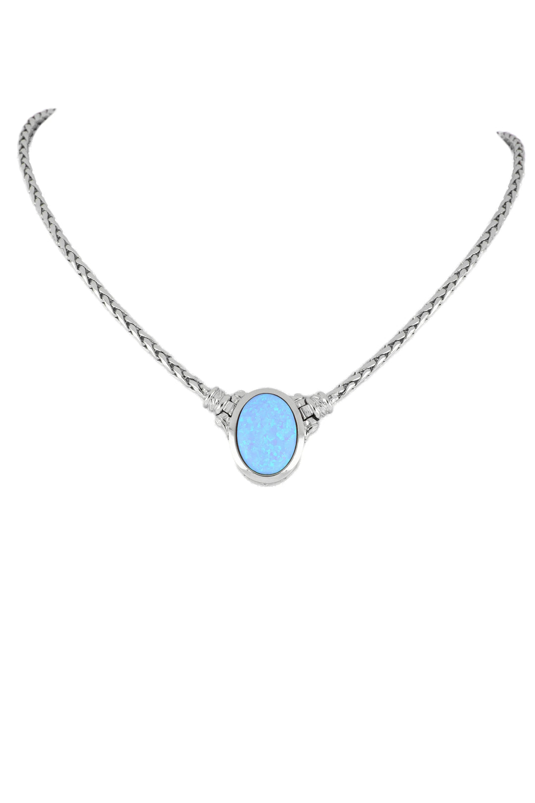 Opalas Do Mar Adjustable Large Oval-Shaped Stone Necklace John Medeiros Jewelry Collections