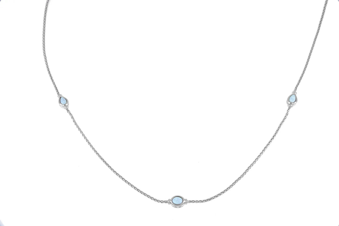 Opalas do Mar Collection - Blue Opal 5 Station Necklace John Medeiros Jewelry Collections