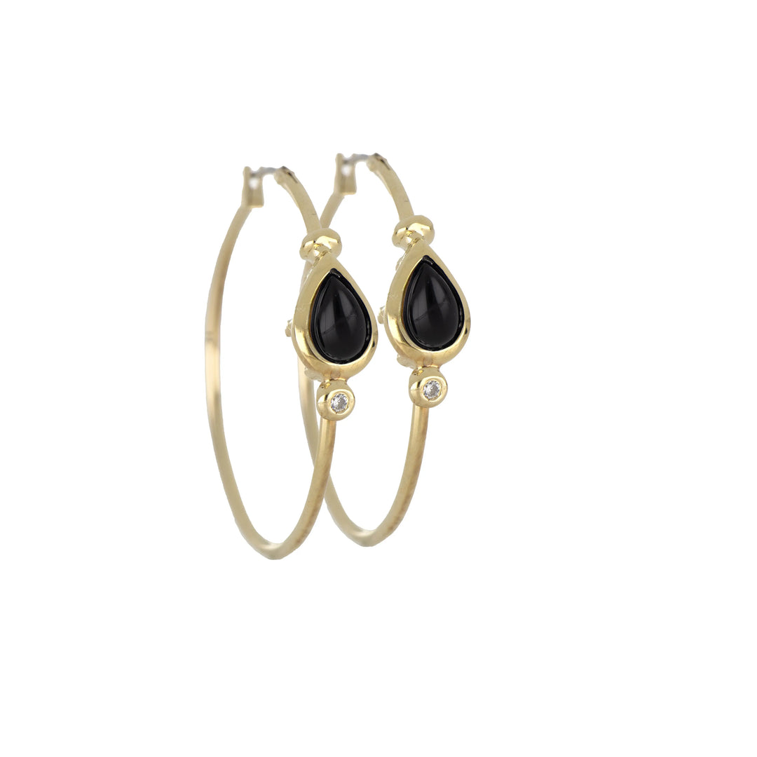 Opalas do Mar Collection - Blue Opal Pear Hoop Earring John Medeiros Jewelry Collections