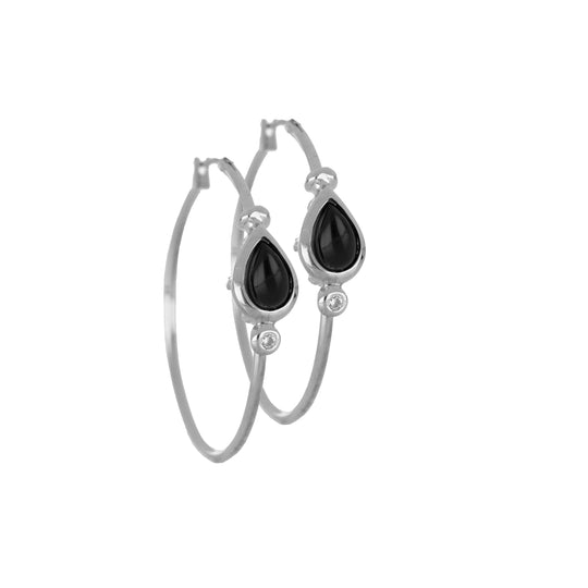 Opalas do Mar Collection - Blue Opal Pear Hoop Earring John Medeiros Jewelry Collections