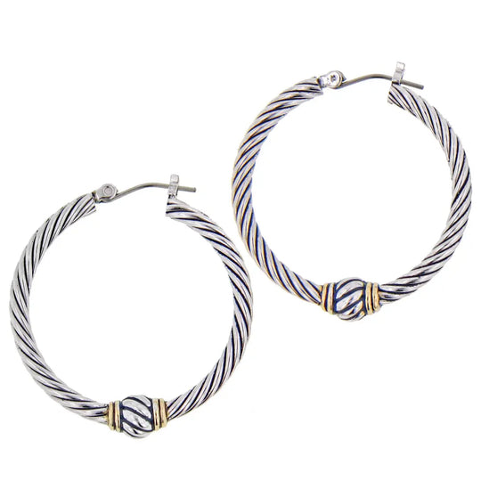 Oval Link Collection - Twisted Wire Hoop Earrings John Medeiros Jewelry Collections