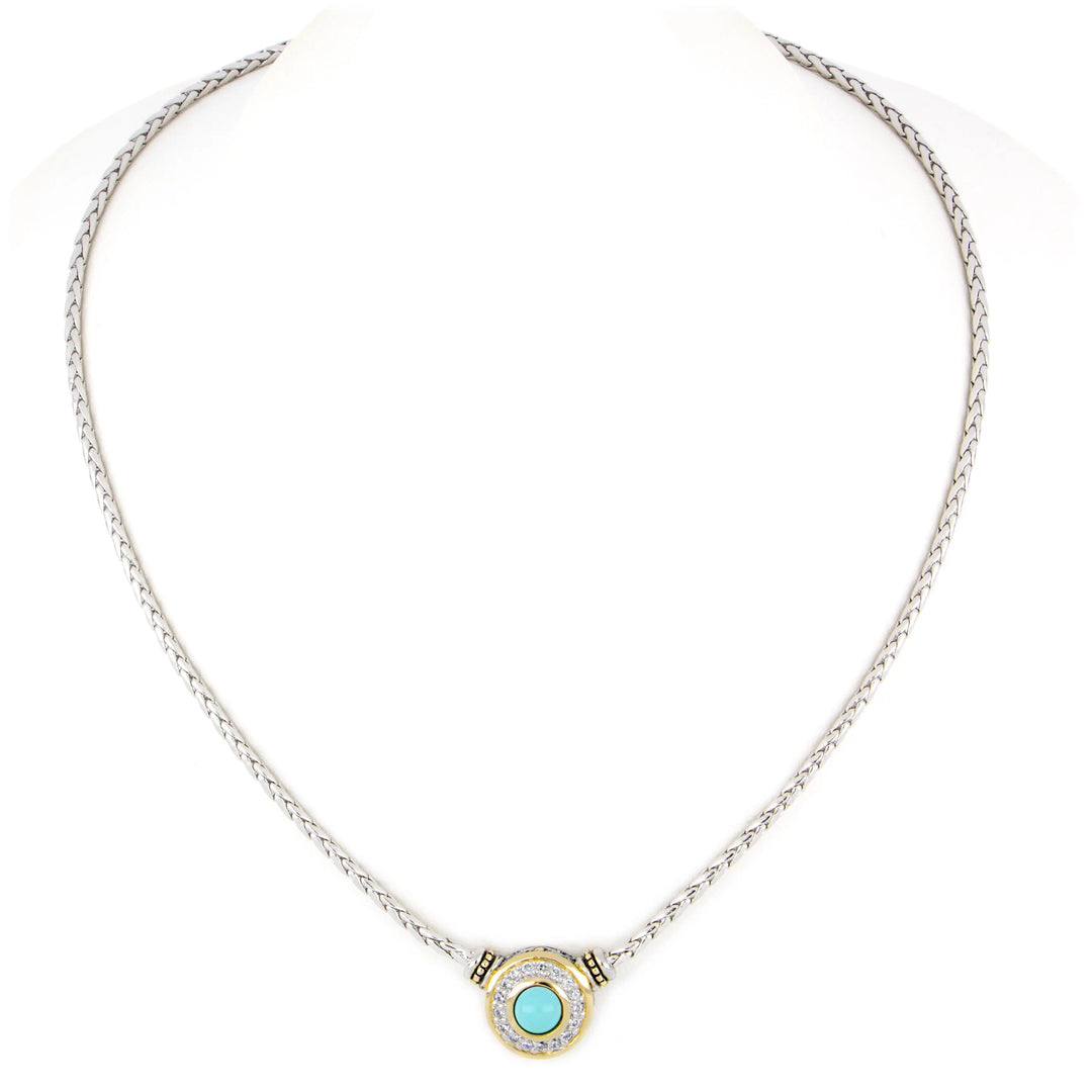 Pérola Collection - Pavé & Turquoise Necklace John Medeiros Jewelry Collections