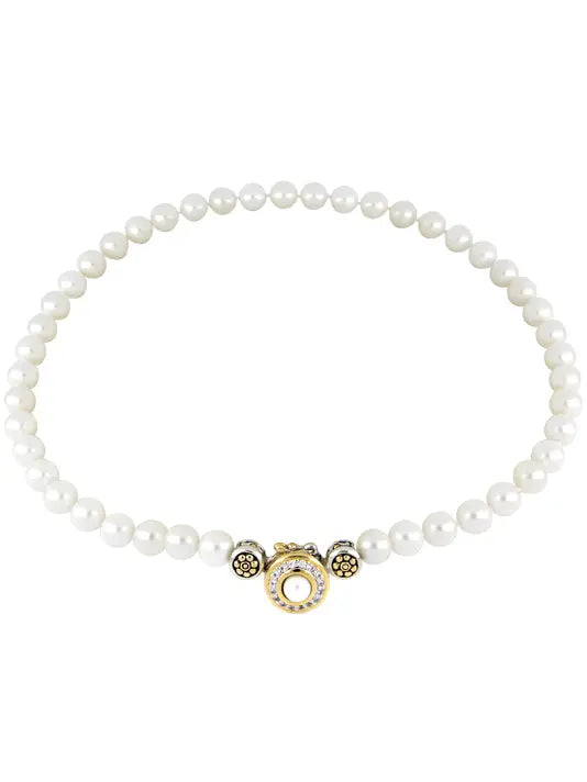 Pérola Collection - Pavé & White Seashell Pearl Strand Necklace John Medeiros Jewelry Collections