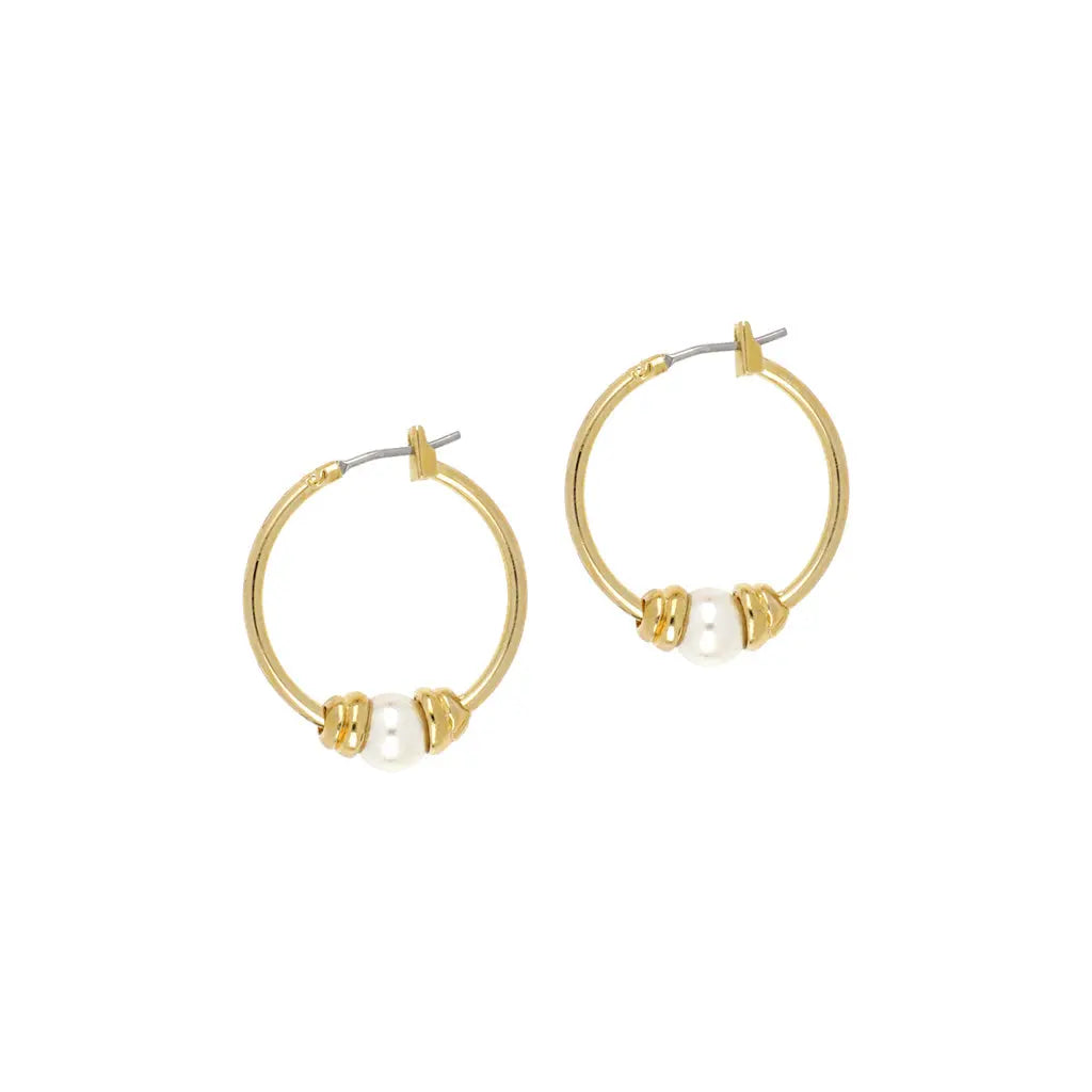 Pérola Collection - Pearl Small Hoop Earrings John Medeiros Jewelry Collections