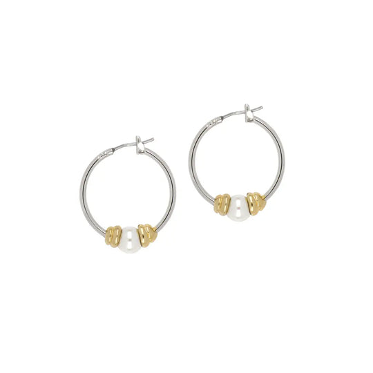 Pérola Collection - Pearl Small Hoop Earrings John Medeiros Jewelry Collections