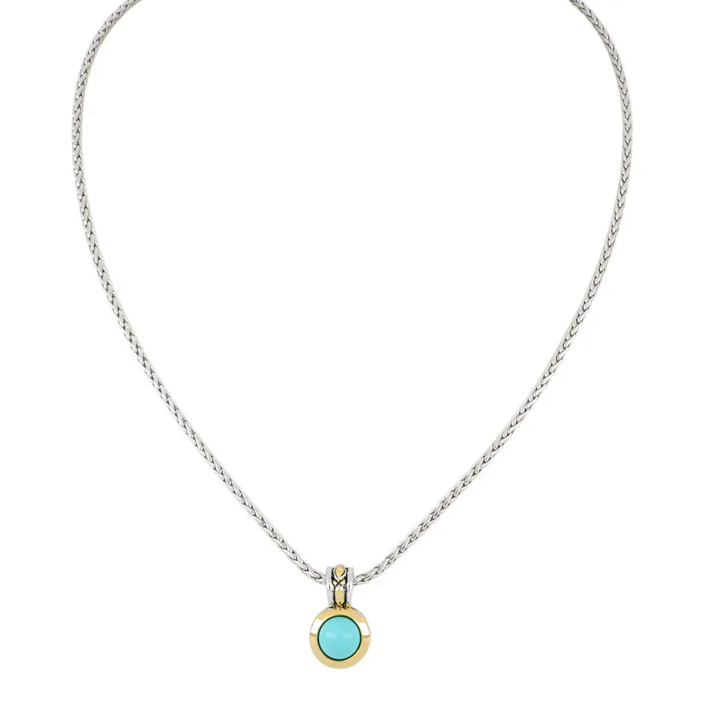 Pérola Collection - Turquoise Pendant with Chain John Medeiros Jewelry Collections