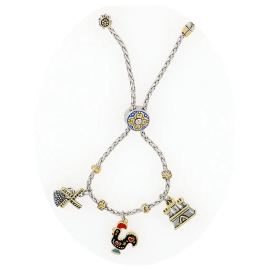 Portuguese Collection - Adjustable Bolo Bracelet with Charms - SET2 John Medeiros Jewelry Collections