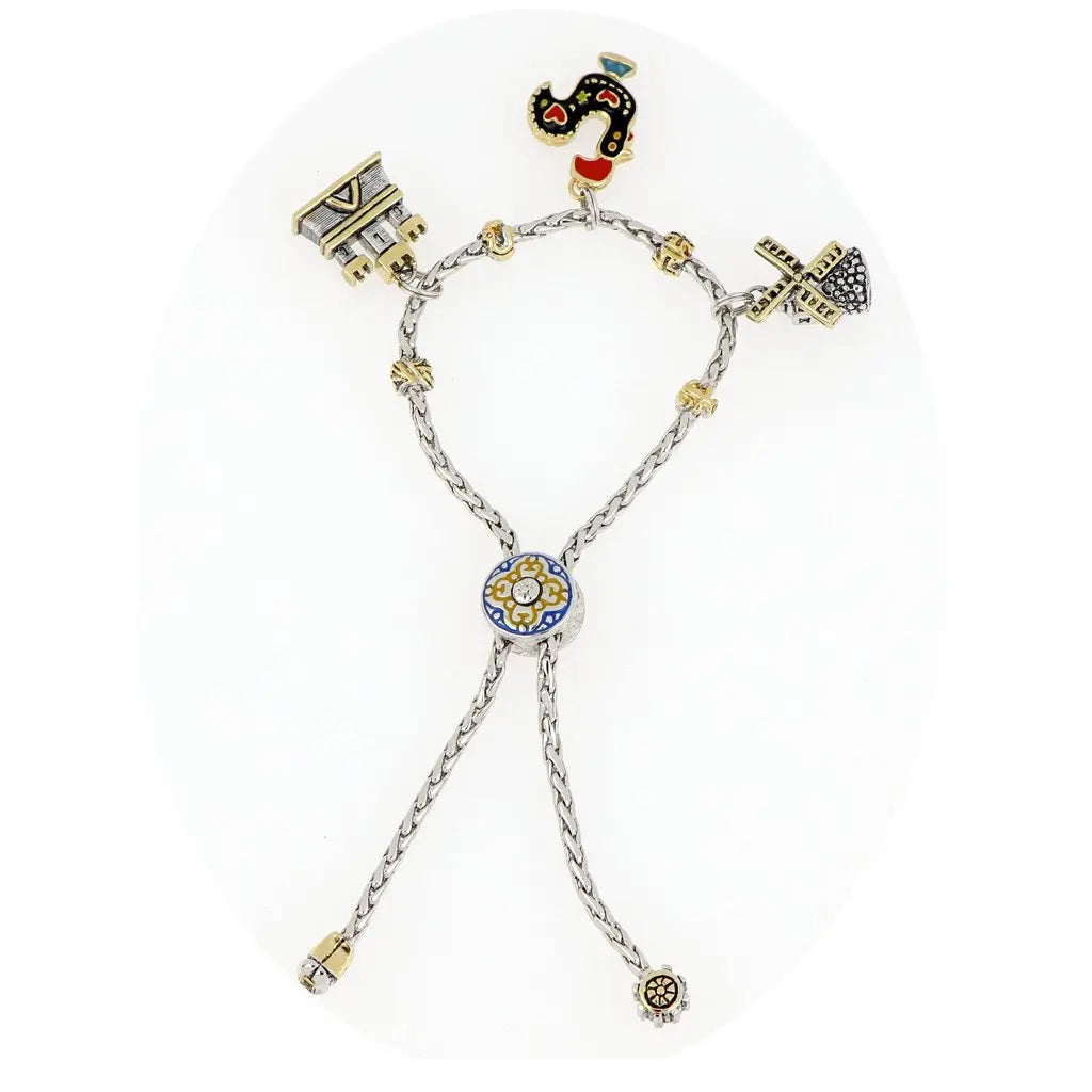 Portuguese Collection - Adjustable Bolo Bracelet with Charms - SET2 John Medeiros Jewelry Collections