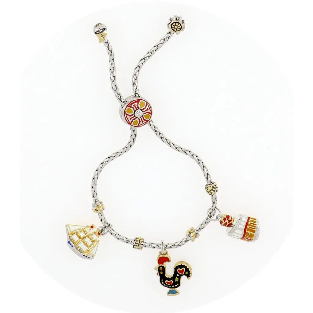 Portuguese Collection - Adjustable Bolo Bracelet with Charms - SET3 John Medeiros Jewelry Collections