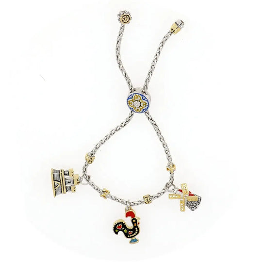 Portuguese Collection - Adjustable Bolo Bracelet with Charms - SET4 John Medeiros Jewelry Collections